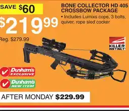 Dunham's Sports BONE COLLECTOR HD 405 CROSSBOW PACKAGE offer