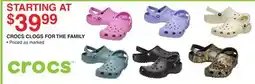 Dunham's Sports CROCS CLOGS FOR THE FAMILY offer