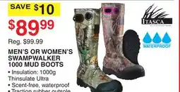 Dunham's Sports ITASCA MEN'S OR WOMEN'S SWAMPWALKER 1000 MUD BOOTS offer
