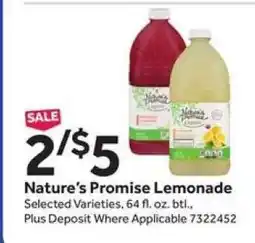 Stop&Shop Nature's Promise Lemonade offer
