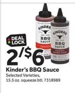 Stop&Shop Kinder's BBQ Sauce offer