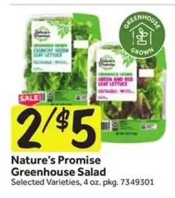 Stop&Shop Nature’s Promise Greenhouse Salad offer