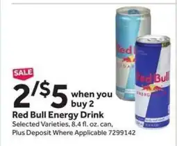 Stop&Shop Red Bull Energy Drink offer