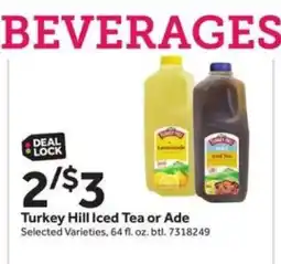 Stop&Shop Turkey Hill Iced Tea or Ade offer