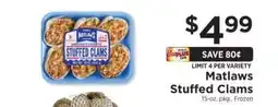 ShopRite Matlaws Stuffed Clams offer