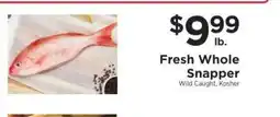 ShopRite Fresh Whole Snapper offer