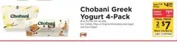 ShopRite Chobani Greek Yogurt 4 Pack offer