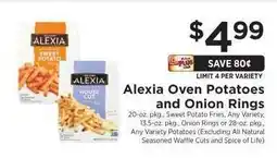 ShopRite Alexia Oven Potatoes and Onion Rings offer