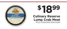 ShopRite Culinary Reserve Lump Crab Meat offer
