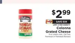 ShopRite Colonna Grated Cheese offer