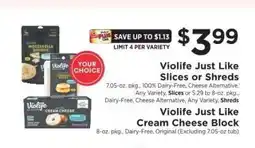 ShopRite Violife Just Like Slices or Shreds offer