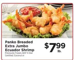 ShopRite Panko Breaded Extra Jumbo Ecuador Shrimp offer