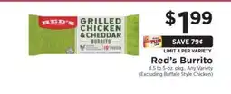 ShopRite Red's Burrito offer