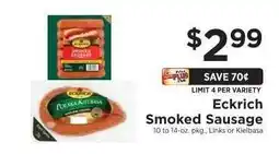 ShopRite Eckrich Smoked Sausage offer