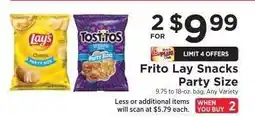 ShopRite Frito Lay Snacks Party Size offer