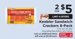 ShopRite Keebler Sandwich Crackers 8-Pack offer
