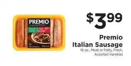 ShopRite Premio Italian Sausage offer