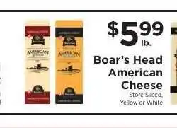 ShopRite Boar's Head American Cheese offer
