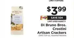 ShopRite Di Bruno Bros. Crostini Artisan Crackers offer