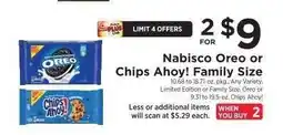 ShopRite Nabisco Oreo or Chips Ahoy! Family Size offer