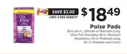 ShopRite Poise Pads offer