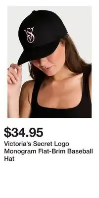 Victoria's Secret Victoria's Secret Logo Monogram Flat-Brim Baseball Hat offer