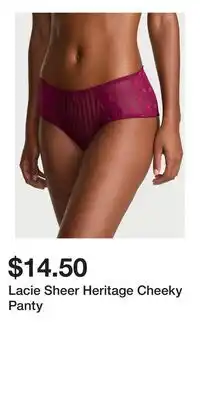 Victoria's Secret Lacie Sheer Heritage Cheeky Panty offer