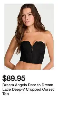 Victoria's Secret Dream Angels Dare to Dream Lace Deep-V Cropped Corset Top offer