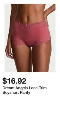 Victoria's Secret Dream Angels Lace-Trim Boyshort Panty offer