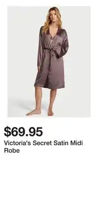 Victoria's Secret Victoria's Secret Satin Midi Robe offer