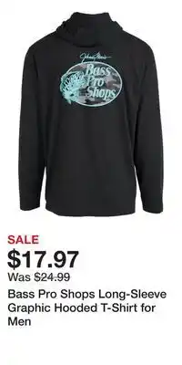 Cabela's Bass Pro Shops Long-Sleeve Graphic Hooded T-Shirt for Men offer