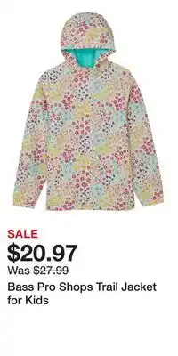 Cabela's Bass Pro Shops Trail Jacket for Kids offer