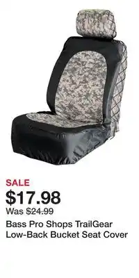 Cabela's Bass Pro Shops TrailGear Low-Back Bucket Seat Cover offer