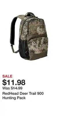 Cabela's RedHead Deer Trail 900 Hunting Pack offer