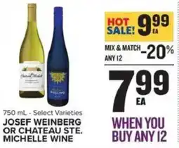 Food Lion Josef weinberg or chateau ste. michelle wine offer