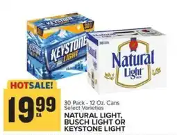 Food Lion Natural light, busch light or keystone light offer