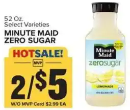 Food Lion Minute maid zero sugar offer