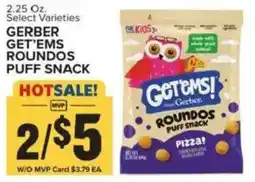 Food Lion Gerber get'ems roundos puff snack offer