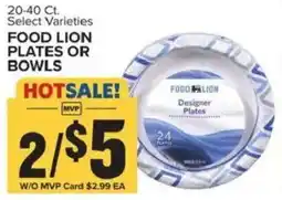 Food Lion Food lion plates or bowls offer