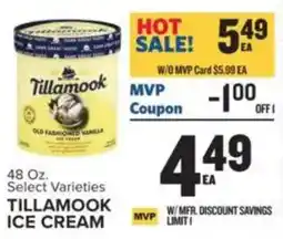 Food Lion Tillamook ice cream offer