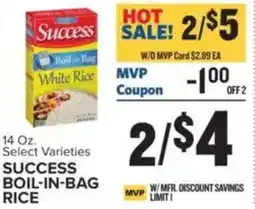 Food Lion Success boil-in-bag rice offer