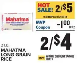 Food Lion Mahatma long grain rice offer