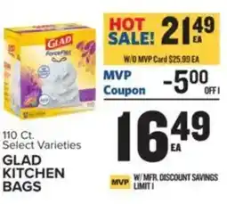 Food Lion Glad kitchen bags offer