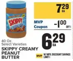 Food Lion SKIPPY CREAMY peanut butter offer