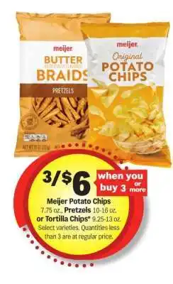 Meijer Meijer Potato Chips, Pretzels, or Tortilla Chips offer