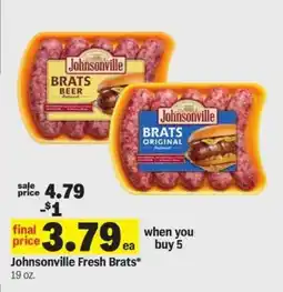 Meijer Johnsonville Fresh Brats offer