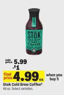 Meijer Stōk Cold Brew Coffee offer