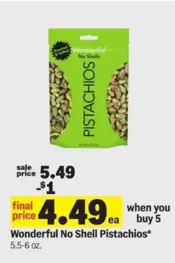 Meijer Wonderful No Shell Pistachios offer