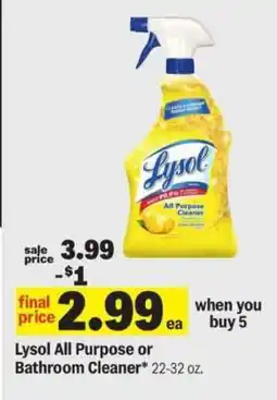 Meijer Lysol All Purpose or Bathroom Cleaner offer