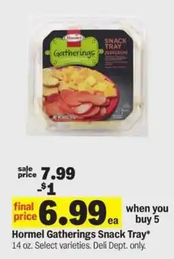 Meijer Hormel Gatherings Snack Tray offer